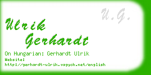 ulrik gerhardt business card